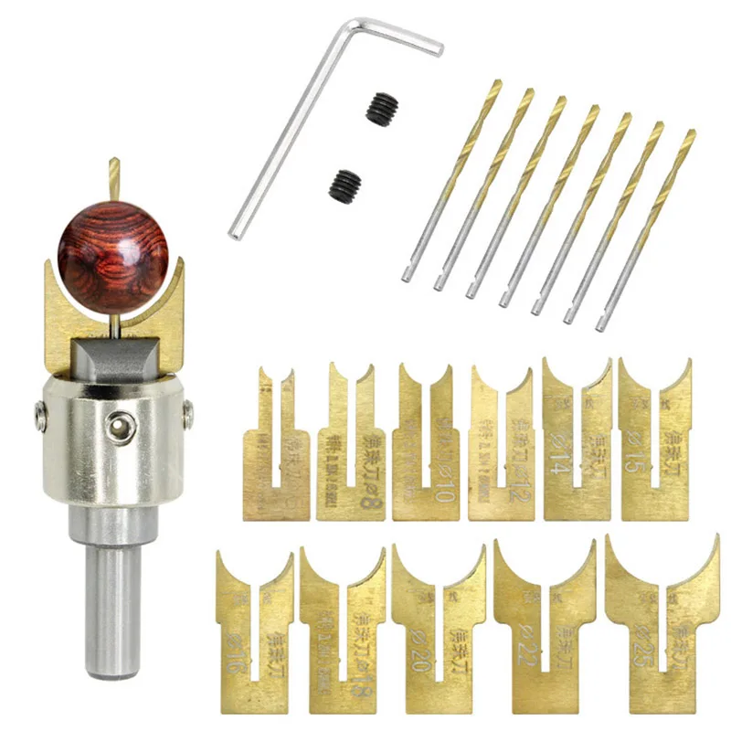 

Drill 13/16/24pcs Woodworking Kit Maker Set Buddha Tools 6-25mm Bead Electric Milling Bit Cutter Wood Beads Carbide Drill