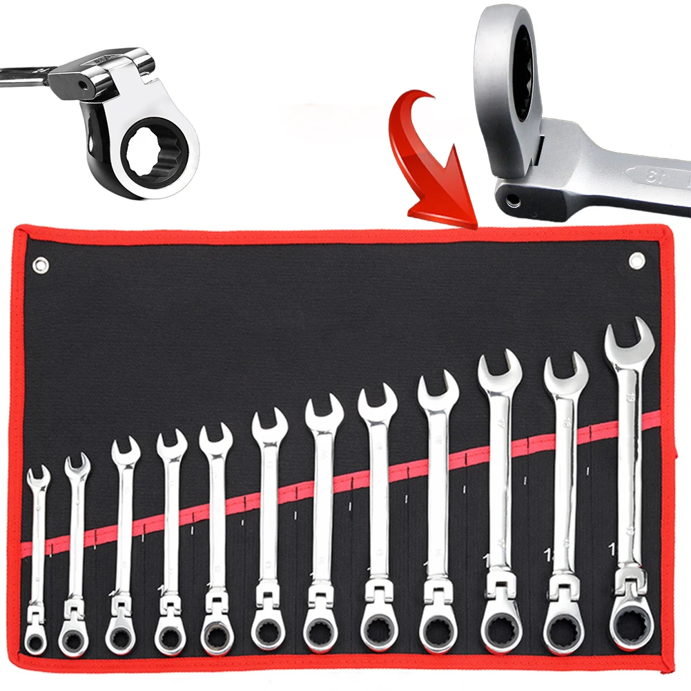 

Ratcheting Quick Wrench Key12 Piece Set Car Tool Kit Household Hand Tools For Car Repair Mechanical Workshop，Dropshipping