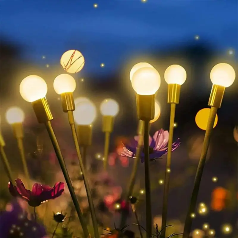 Outdoor Fireflies Light Solar Lawn Lamp LED Garden Decor For Courtyard Patio Villa Landscape Light Firework Firefly Lighting