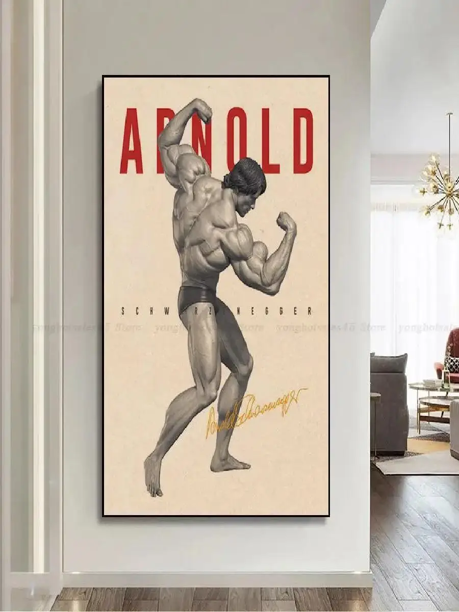 Классический Аниме-постер Арнольд Шварценеггер Бодибилдинг для дома бара кафе