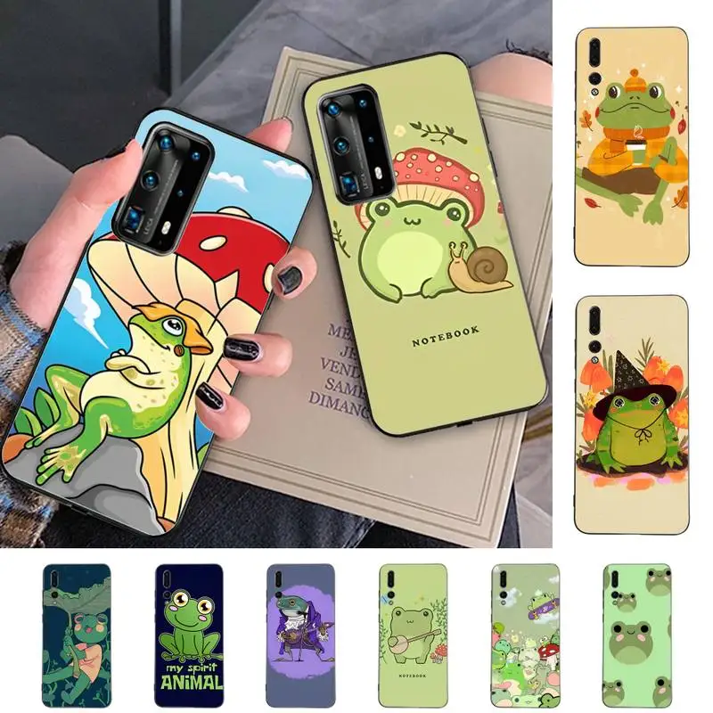 

Cartoon Funny Frog Phone Case for Huawei P30 40 20 10 8 9 lite pro plus Psmart2019