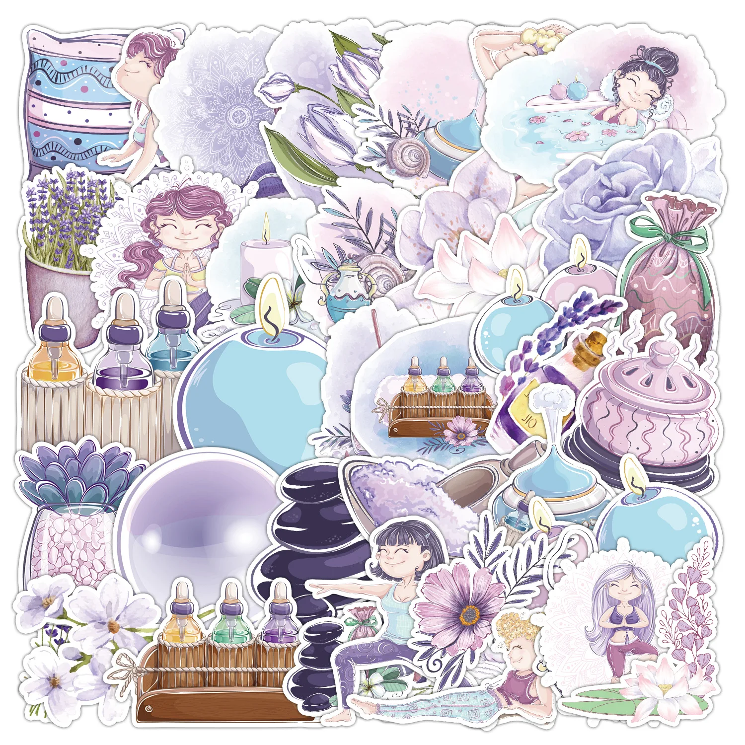 

Yoga Girls Stickers Skateboard Notebooks Phone Case Kids' Luggage Stationery Toys Decor Aesthetic Wall Scrapbooking Cool