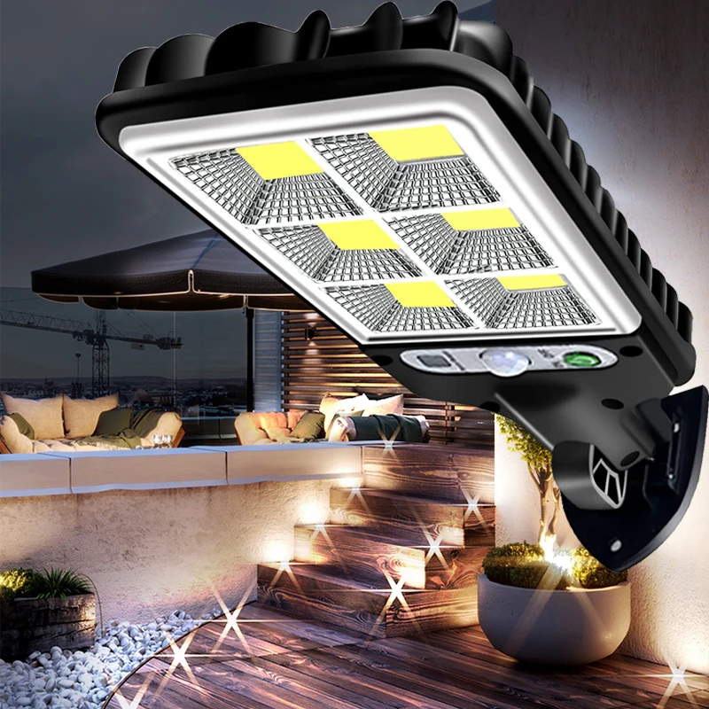 

Solar Street Lights Waterproof Outdoor Solar Led Garden Lamp With 3 Light Mode Motion Sensor Wall Lamp Patio Path Yard