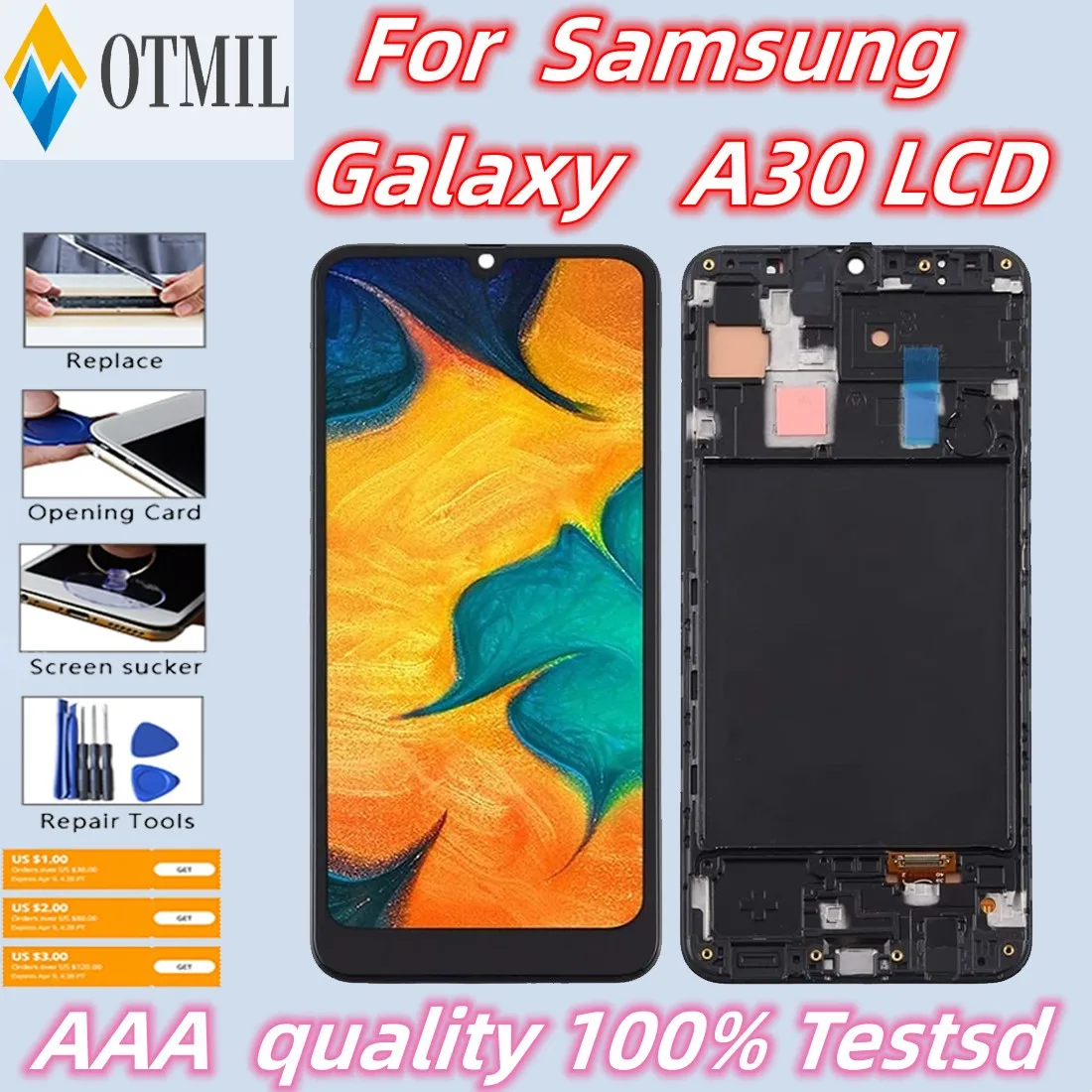 

6.4"LCD For Samsung Galaxy A30 A305/DS A305F A305FD A305A LCD Display Touch Screen Digitizer Replacement For Samsung A30 Display