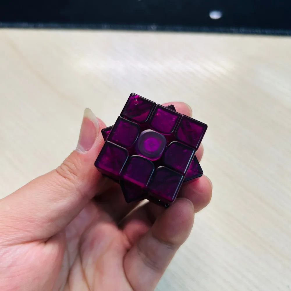 Фото 【Персональная коллекция】GAN330 Mini 3x3 Cube Magico GAN330 Test Version Ancient Jade Purple Transparency №5