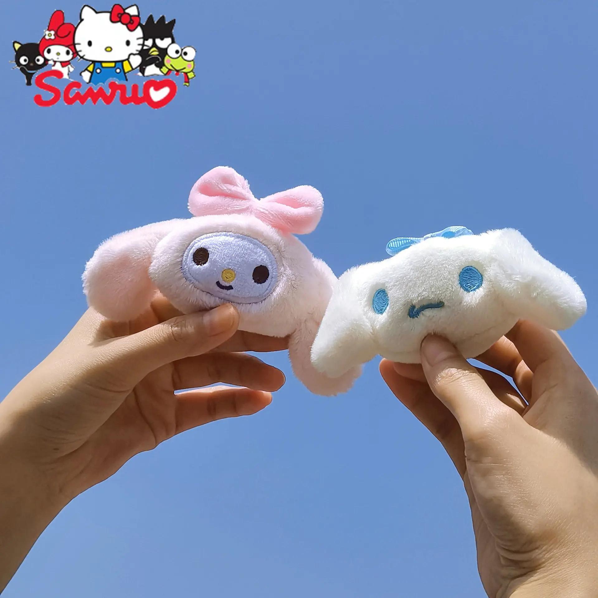 

Sanrio Melody Kuromi Hello Kitty Cinnamoroll Pochacco Hair Accessories Headgear Clothing Shoes Hat Bags Cartoon Pendant 10cm