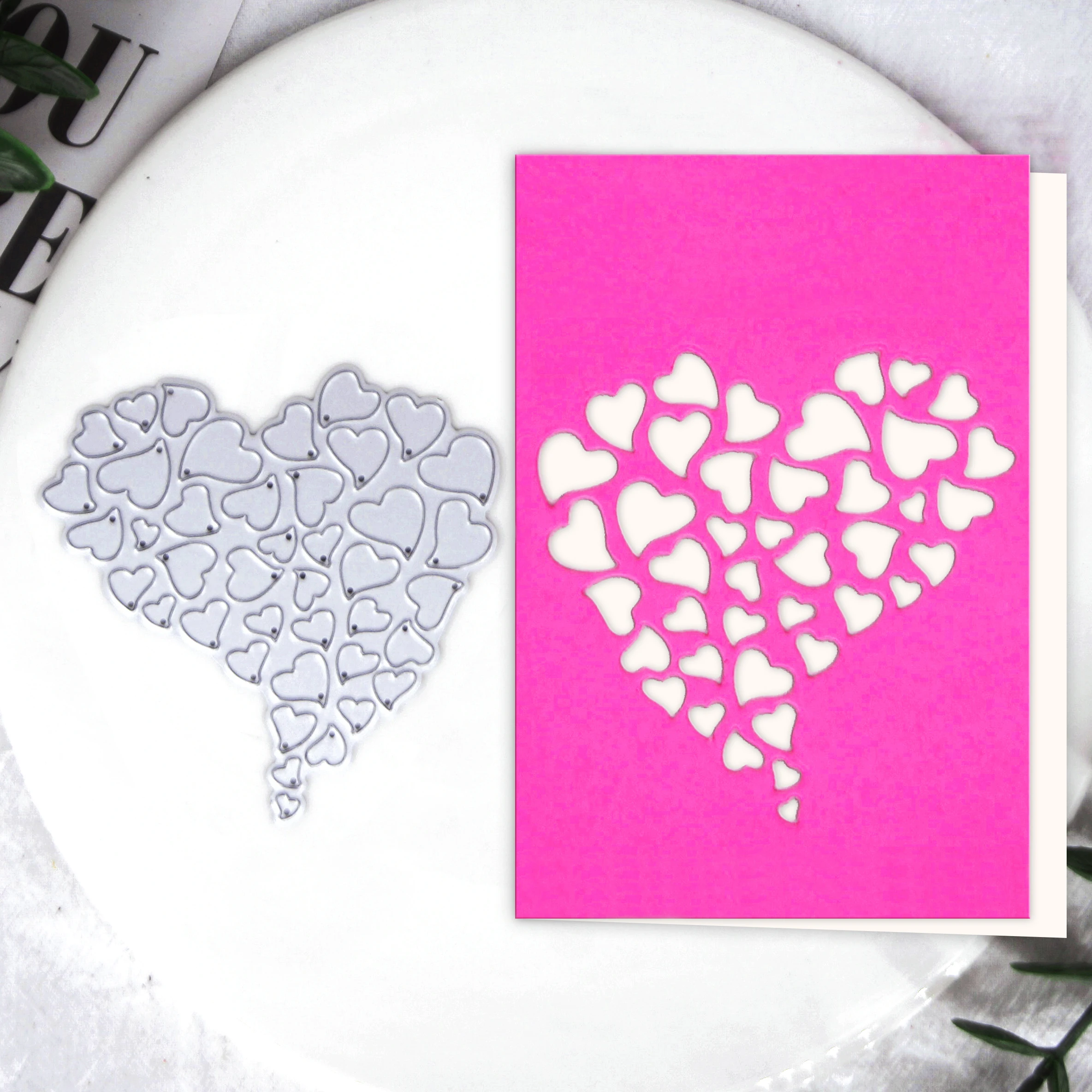 Пустотелые металлические Вырубные штампы в форме сердца, фотообои для свадебных фотографий, изготовление карт, тиснение, ремесла «сделай сам»