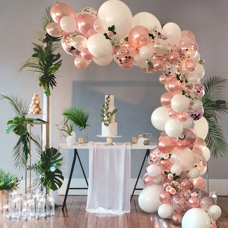 

Rose Gold Balloon Garland Arch Kit Latex Confetti Balloons Wedding Birthday Party Decorations Baby Shower Party Suppiles