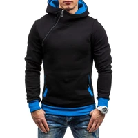 autumn men 2022 hoodies sweatshirts new slim and thick pullover for male diagonal zipper hoodie sweatshirt fg