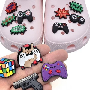 Hot Sale 1pcs PVC Gamepad Accessories for Crocs Charms Men Badge Women Clogs Buckle Kids Pins Shoes Decoration Jeans X-mas Gift