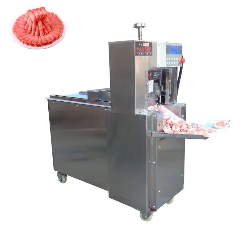 

Automatic Electric Meat Slicer Beef Meatloaf Frozen Meat Cutting Machine Lamb Roll Cutting Machine