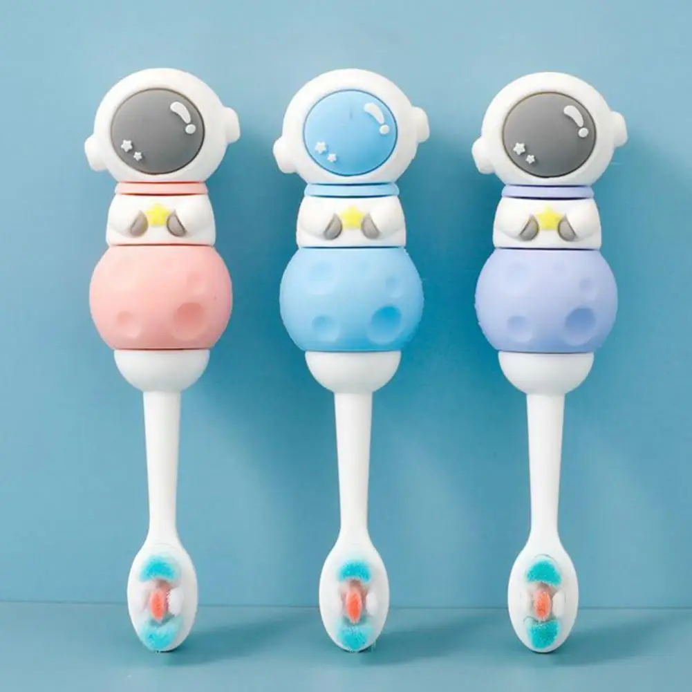 

Baby Toothbrush Split-beam Brush Head Comfy Soft Bristles Adorable Cartoon Astronaut Infant Toothbrush Health Dental Caring Tool