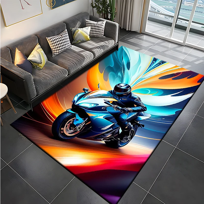 

Motorcycle Riding Tool Large Area Rugs Carpet for Home Living Room Children's Bedroom Sofa Doormat Kids Non-slip Floor Play Mats