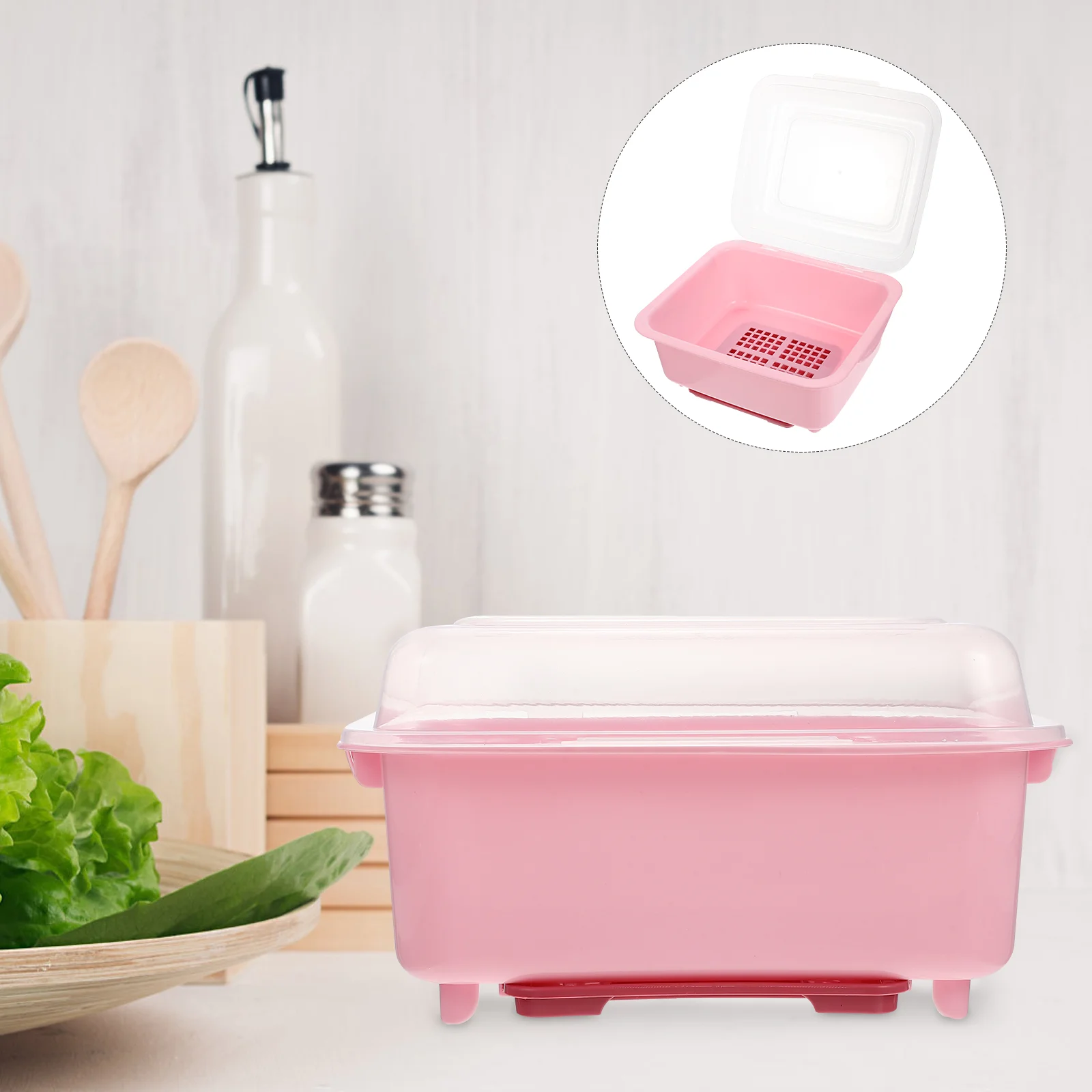 

Rack Dish Drying Box Bottle Kitchen Baby Storage Cutlery Holder Drainer Sink Organizer Tableware Drain Dryer Draining Cover