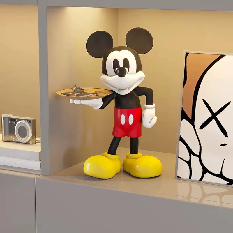

[Disney] 28cm Mickey Mouse Key storage tray Action Figure Collection model Home decorations Ornaments toys kids best gift