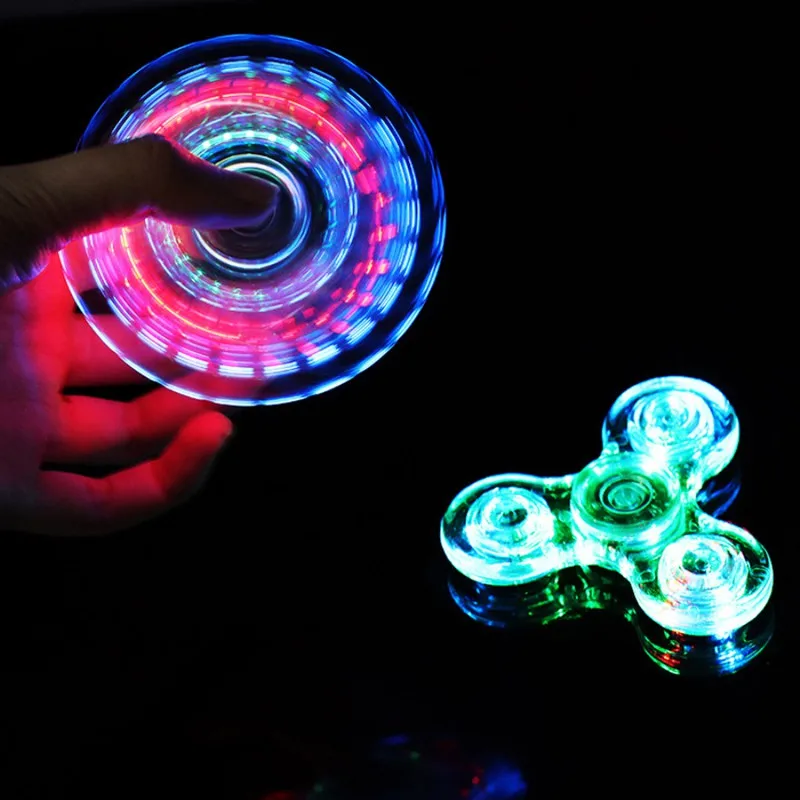 Luminous Fidget Spinner LED Light Up Hand Spinner Adult Glowing Stress Relief Toys Gifts For Kids enlarge