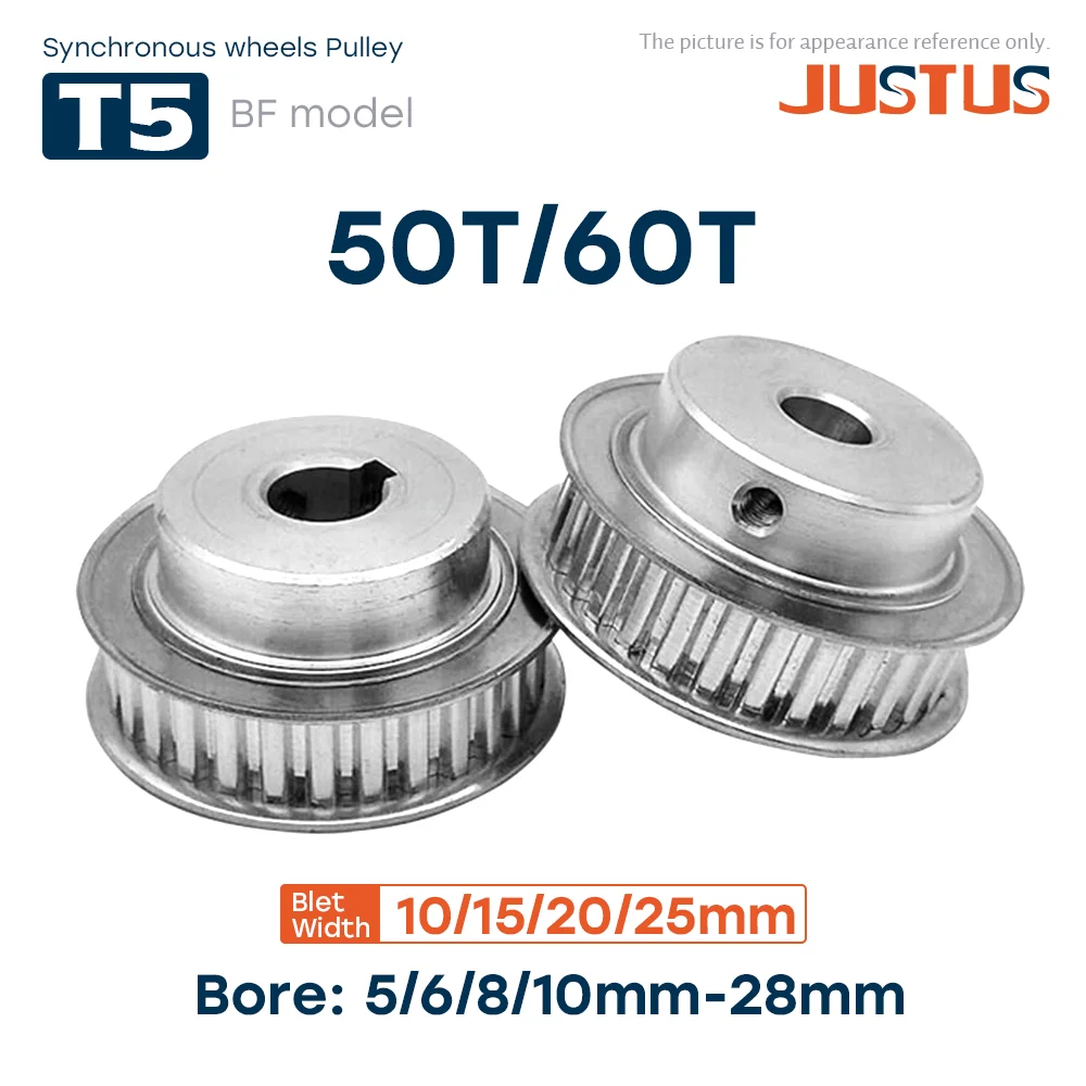 T5 BF Тип 50T/60T Легкосплавные диски Размер отверстия от 5 мм до 28 Шаг зубчатого шкива