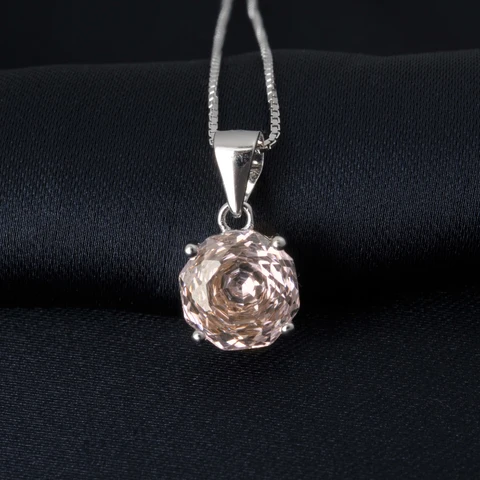 Подвеска Потий Розовый MORGANITE 925 серебро