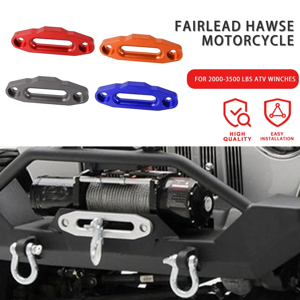 

Front Rear Hawse Fairlead Winch Rope For 7/8" INCH 124 MM ATV Winches Mount Bolt Centers For 2000-3500 LBS ATV Winches Aluminum