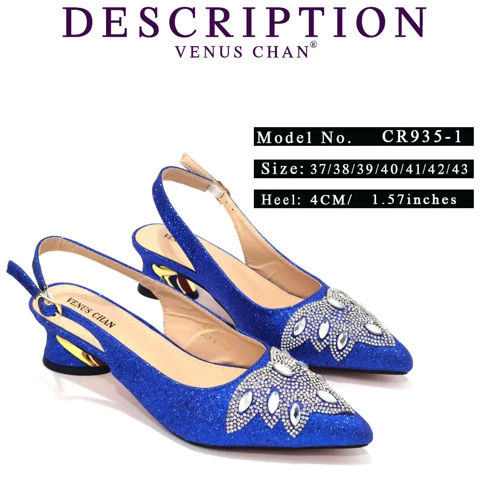 Женские босоножки на среднем каблуке в нигерийском стиле