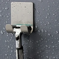 1246pcs stainless steel razor bracket for mens shaver holder shelf bathroom razor holder wall adhesive storage hook kitchen
