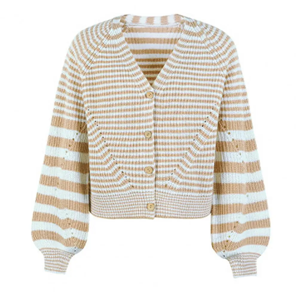 

Очаровательное вязаное пальто, теплый мягкий кардиган, свитер, женское Утепленное зимнее вязаное пальто с полосатым принтом