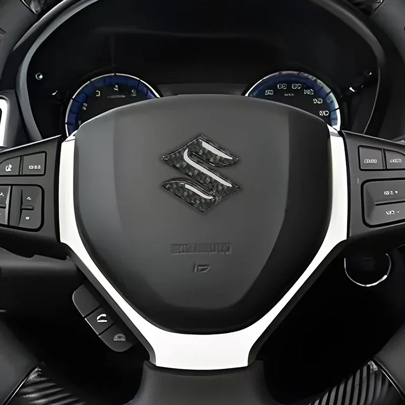 

Внутренняя модифицированная наклейка из углеродного волокна, значок на руль автомобиля, эпоксидная наклейка для SUZUKI Vitara Alivio, аксессуары для стайлинга автомобилей