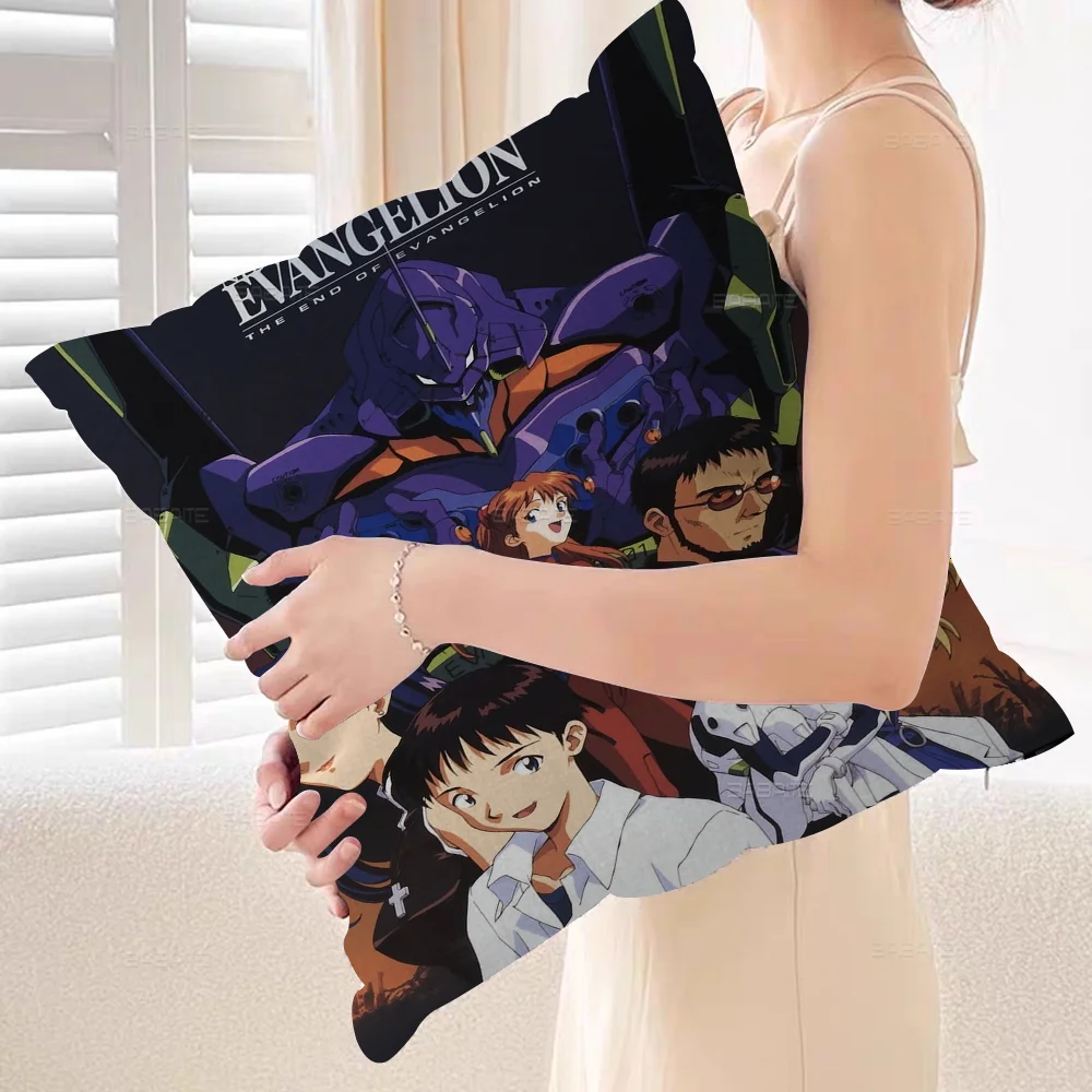 N-Neon G-Genesis E-Evangelion Anime Personalized Picture Text Home Decorative Pillows Household Gifts 45x45cm