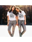 1 шт., женская футболка для близнецов, футболка с надписью Best Friend Sister Tumblr, топы Yes We're Twins No We не идентичные модные футболки для девочек