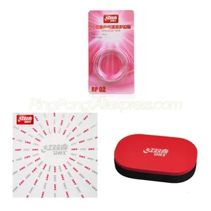 Защитная пленка DHS для настольного тенниса + клейкая лента + набор аксессуаров для очистки резины, оригинальная боковая лента DHS для пинг-понга и летучей мыши, губка для очистки