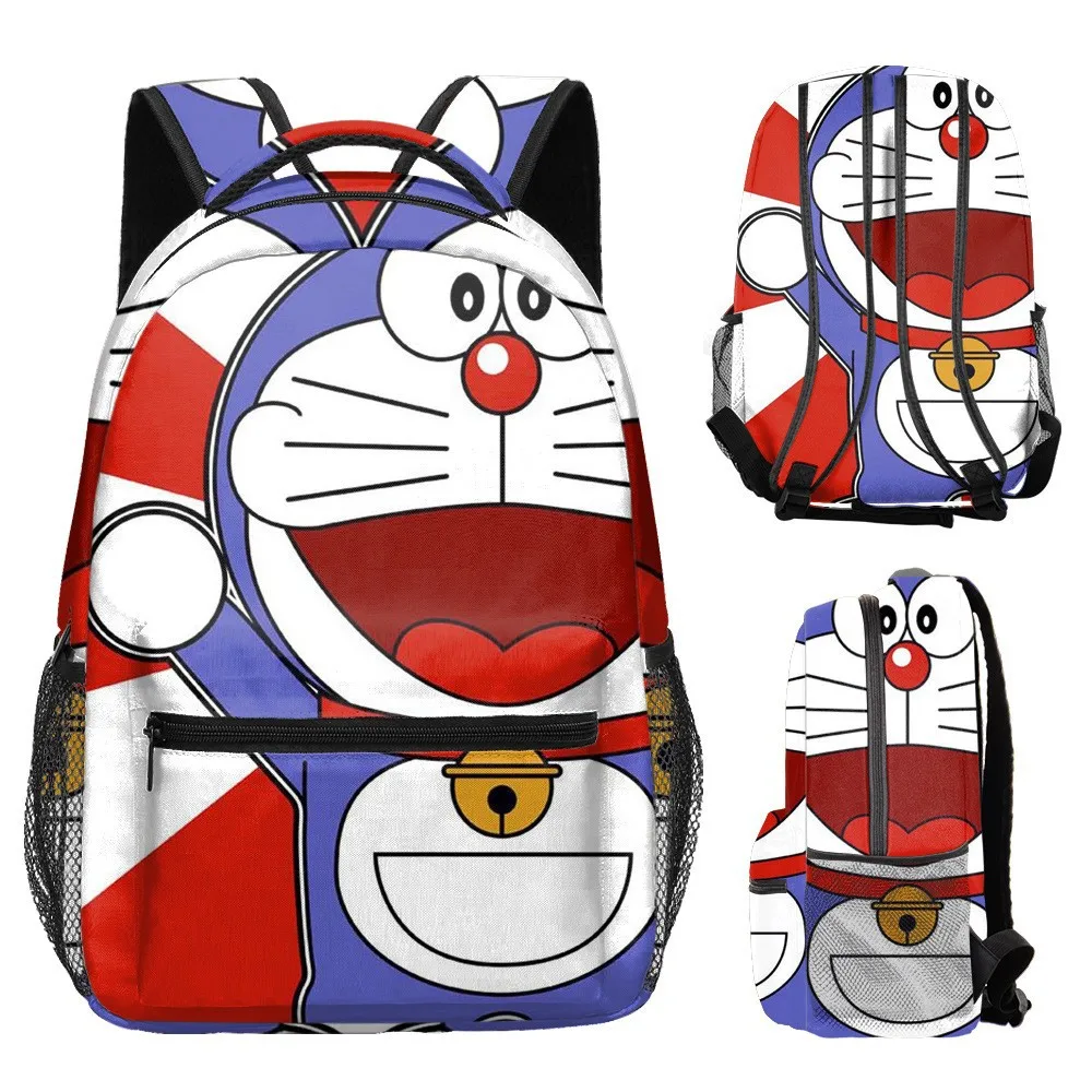 

New Doraemon Double-sided Cartoon Backpack Student Children's Backpack Ding Dong Doraemon Cartoon Fully Printed School Bag