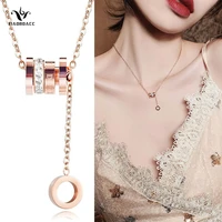 xiaoboacc tianium steel small waist clavicle chain necklace for women fashion non tarnish pendant necklaces jewellery