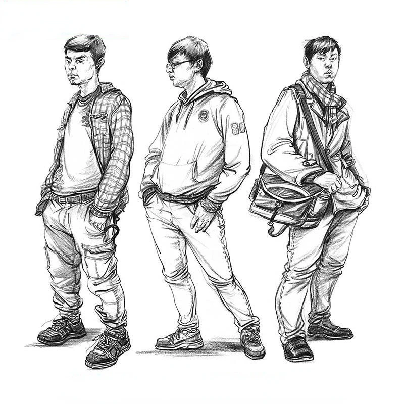 Zero Esboço Básico Linha Tutorial Desenhar Copiar Livro Personagem Prática Desenho Manuscrito Pintura