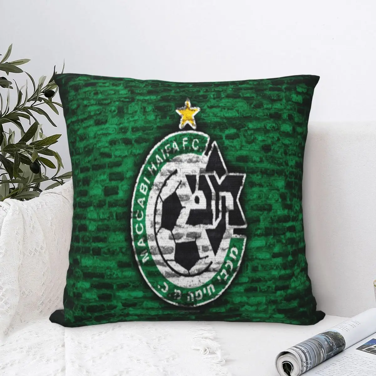 

Maccabi Haifa Printed sofa-creative-square cushion cover sofa car waist pillow