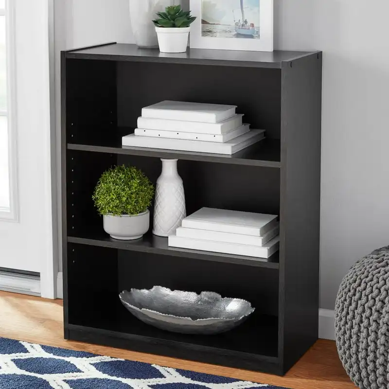 

Bookcase with Adjustable Shelves, True Black Oak Bathroom organizer and storage container Bath room organizer Shower accesorios