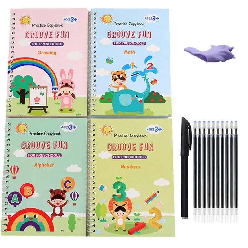 Practice Copybook For Kids Handwriting Practice Workbook Drawing Math Number English Magical Handwriting Workbooks Practice