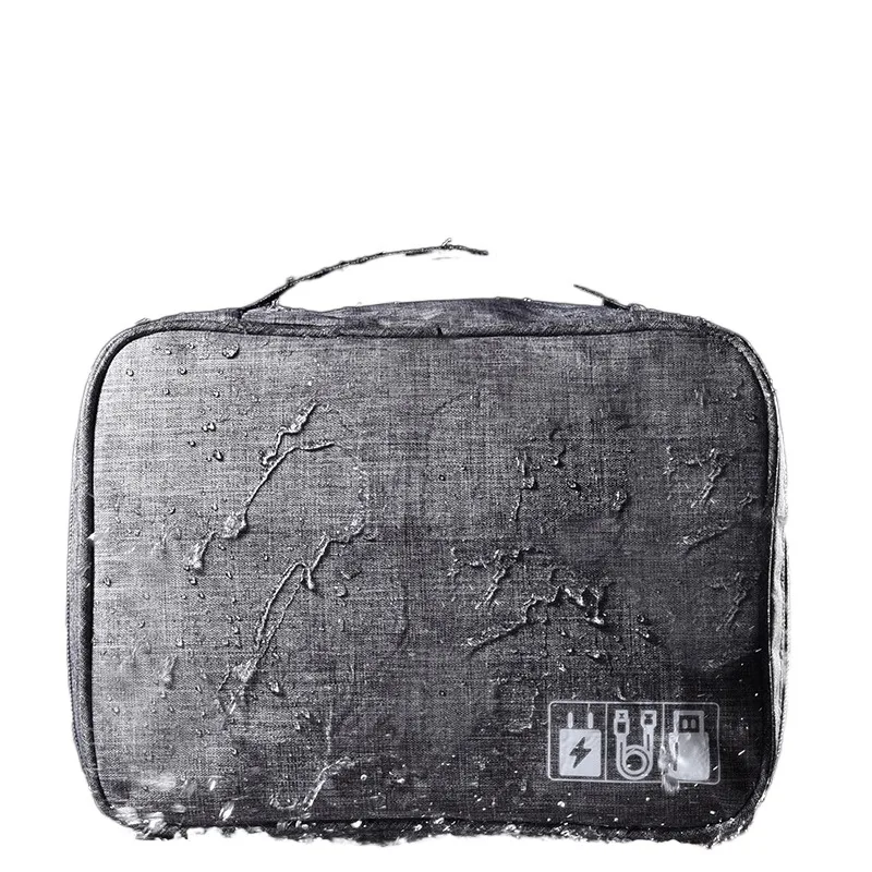 High-Capacity Travel Portable Electronic Accessories USB Zipper Storage Bag Cable Insert Flash Drives Organizer Bags