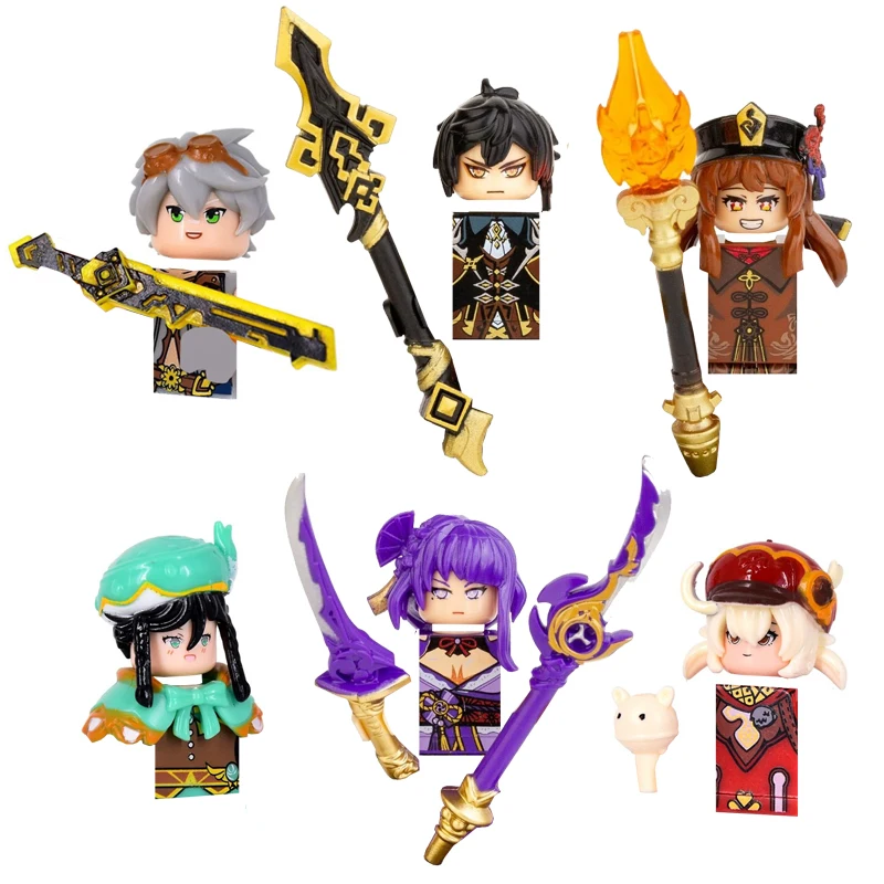 

Популярные Аниме игры в китайском стиле Zhongli Hutao, строительные блоки, фигурки, сборные блоки, игрушки для детей, подарки для мальчиков и девочек