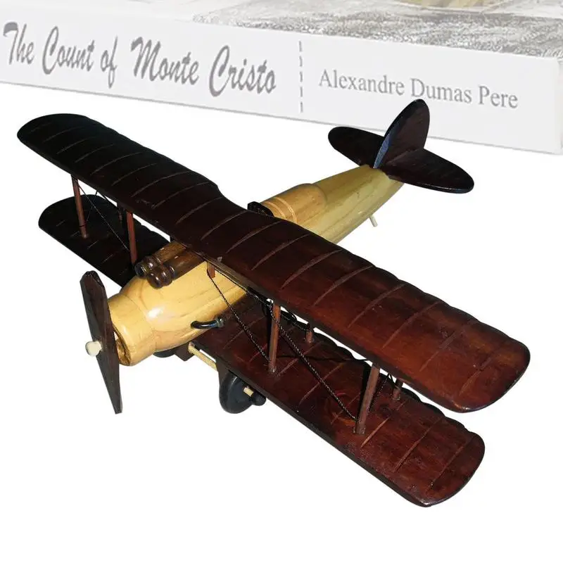 

Wooden Plane Wooden Aircraft Handicraft Model Portable Vintage Airplane Decor Aircraft Handicraft Airplane Models For Adults