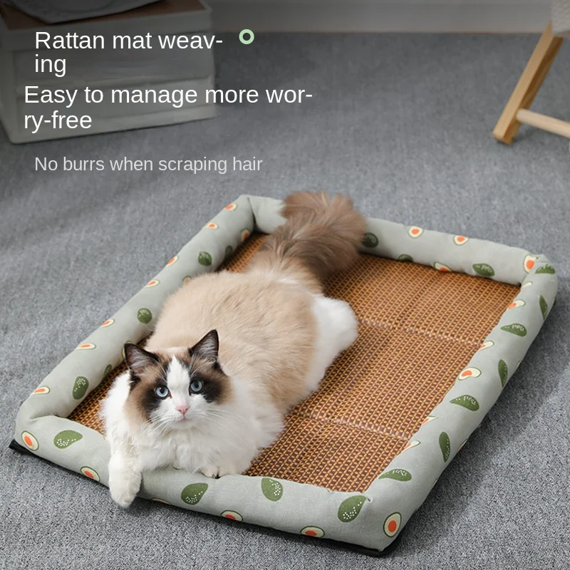 

Summer mat nest small dog dog nest cat pad pet nest cat nest summer cool nest wormwood woven mat nest comfortable and healthy