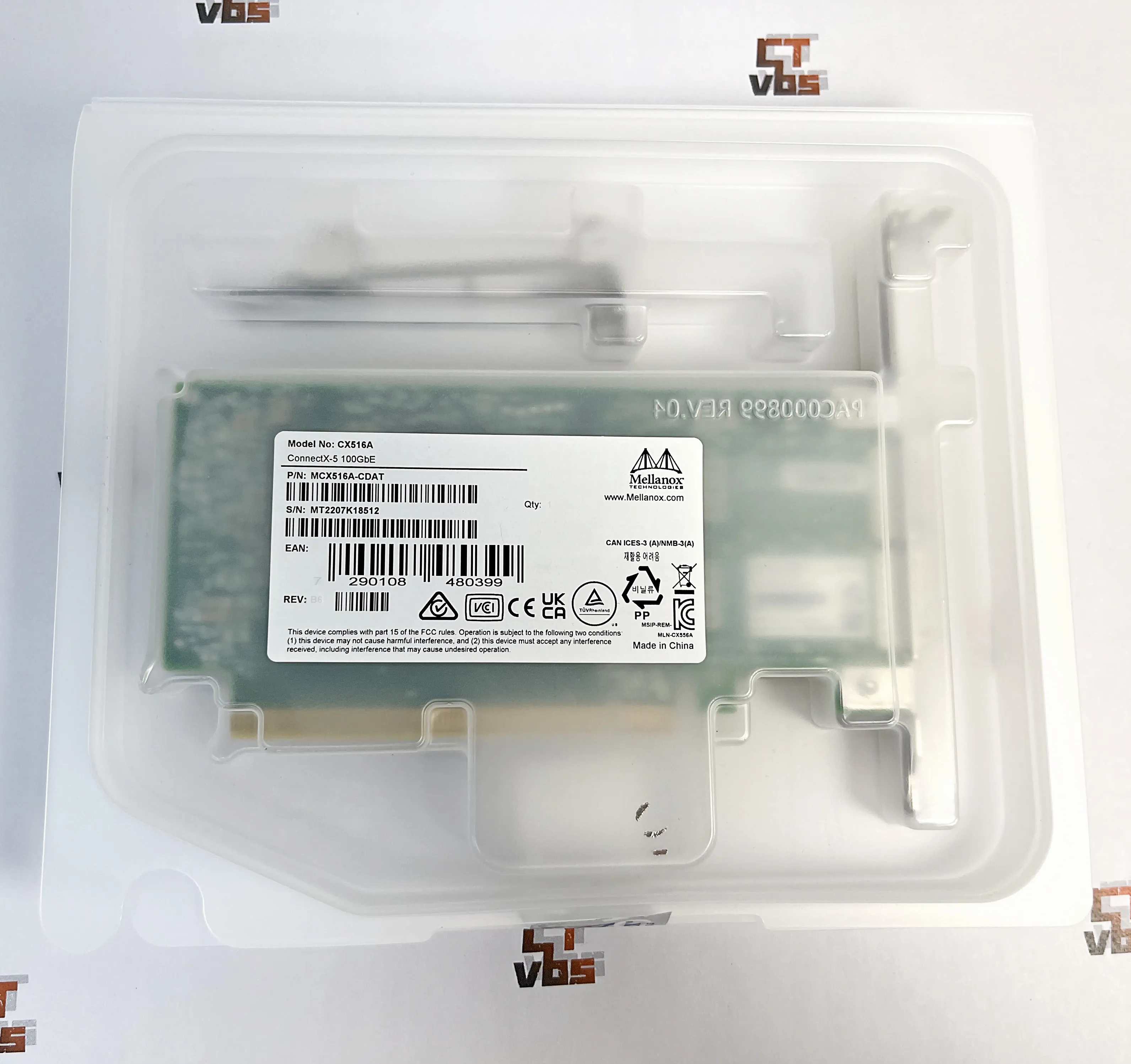 MCX516A-CDAT Mellanox ConnectX-5 100GbE CX516A Dual Port QSFP28 Network Adapter