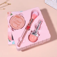 peach blush loose powder makeup brush makeup set girly heart three piece gift box girl gift