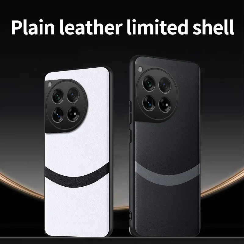 Skórzane etui do Oneplus ACE3 12R Colorblock zwykły pokrowiec ochronny na telefon 1+