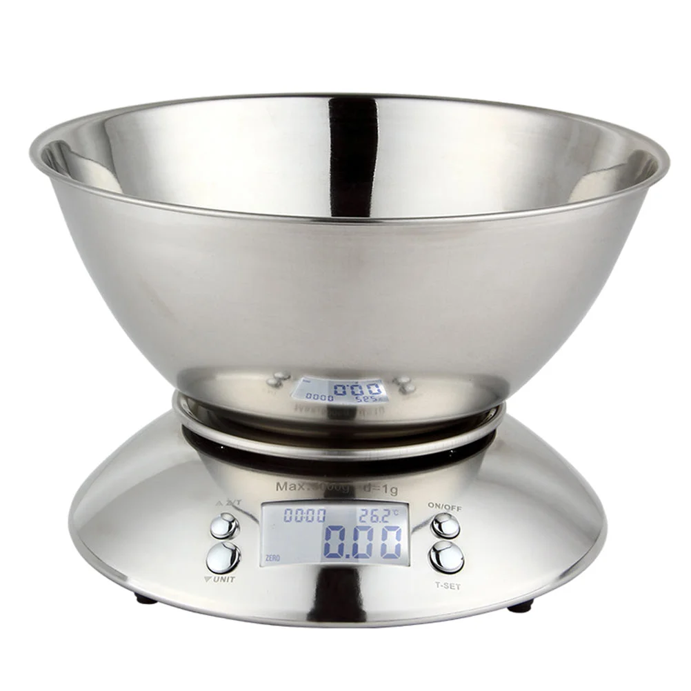 

1 Set Kitchen Electronic Scale Kitchen Bowl Scale Kitchen Scale Digital Kitchen Scales for Home Kitchen Cooking ( As Shown )