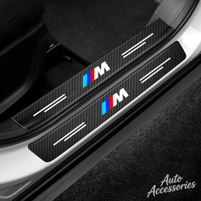 Фото Защитная декоративная наклейка на порог автомобиля от царапин для BMW M Power M1 M2 M3 M5 X1 X2 X3 X5 X6 X7 E46 E39 E36 F34 №1