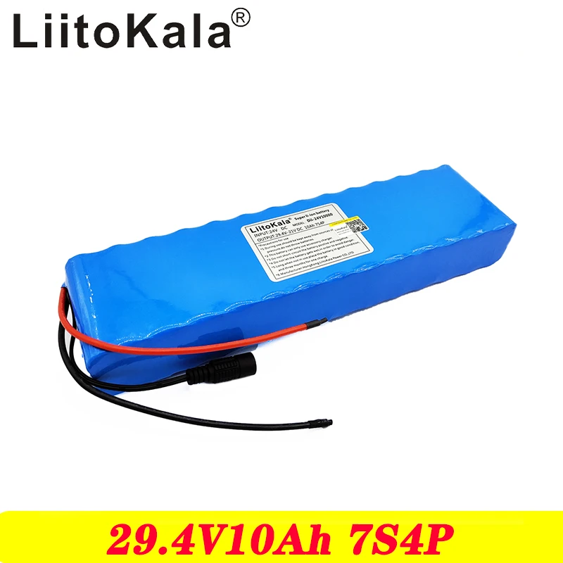 

Liitokala DC 24V 10ah 18650 Battery lithium battery 29.4V Electric Bicycle moped /electric/lithium ion battery pack