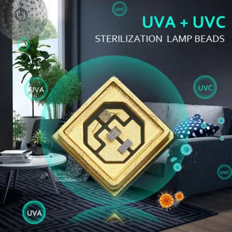 УФ-диод UVC + UVA SMD 3535 270nm 280nm для стерилизатора - изображение
