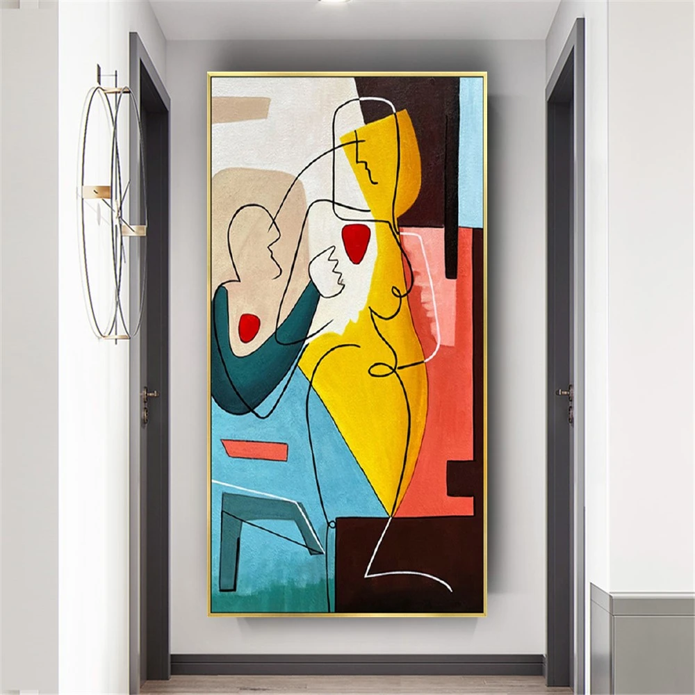 

Modern Pop Abstract Oil Painting On Canvas Handpainted Wall Art Pictures For Living Room Porch Bedroom Home Decor Mural Gift