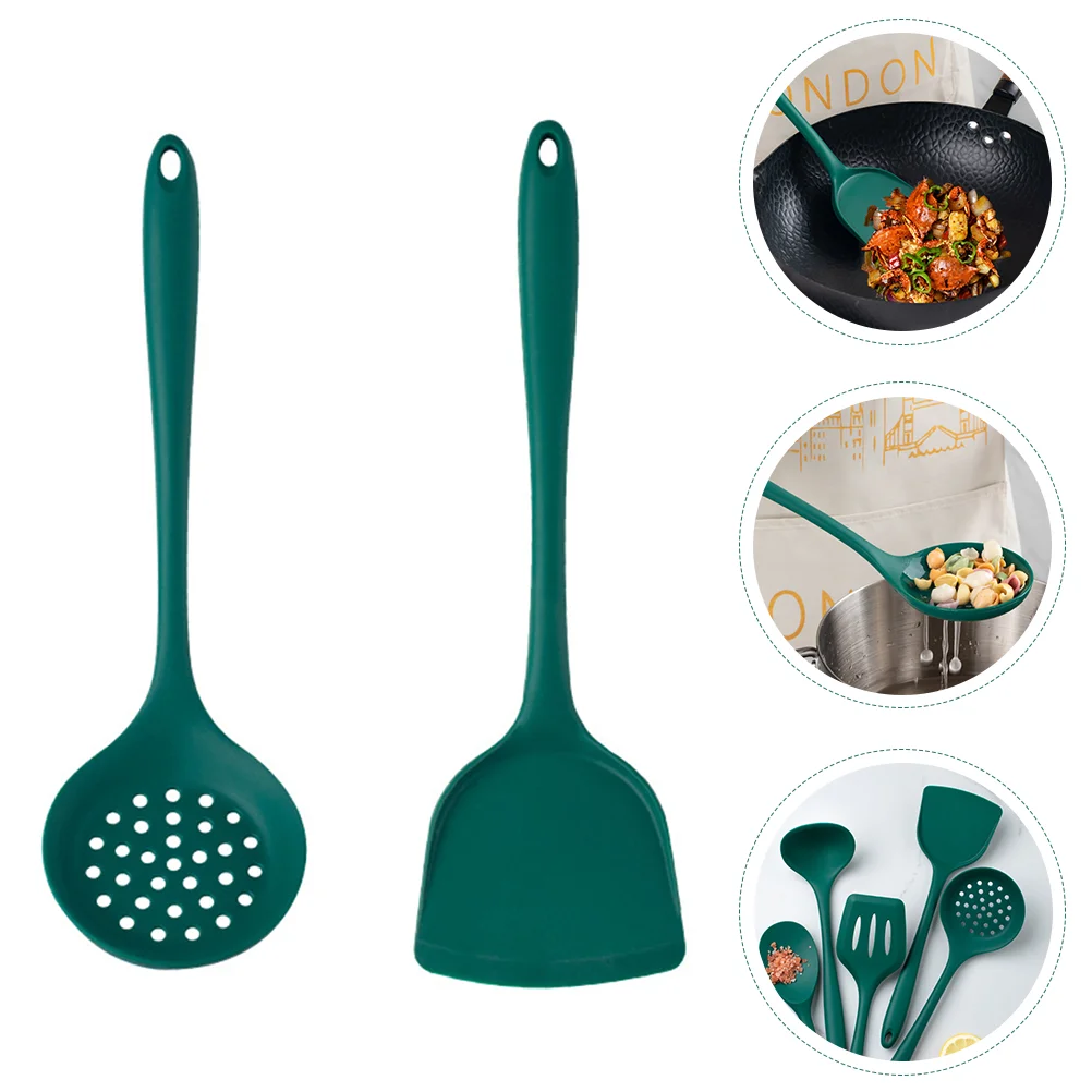 

Nonstick Spatulas Stir- Fry Spoon Silicone Cookware Wok Silicone Strainer Spaghetti Server Tablespoon Silicone Spatula