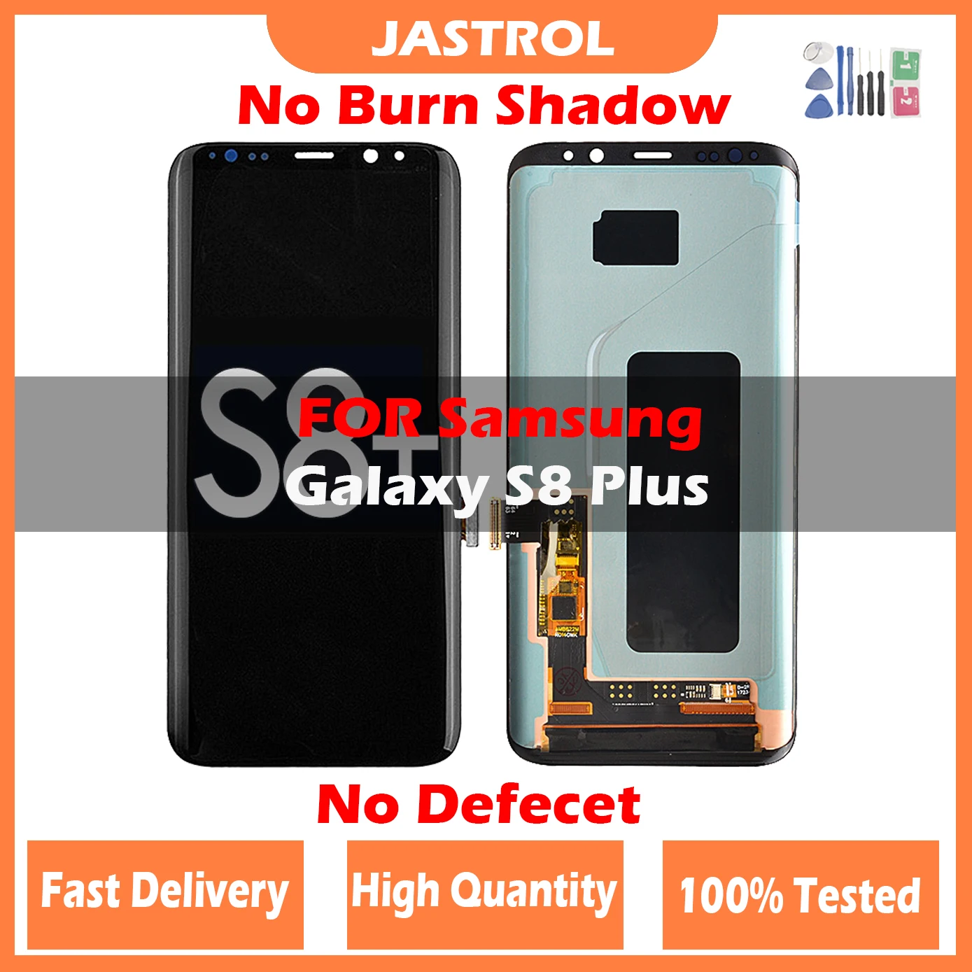 Дисплей с тачскрином BINYEAE для Samsung Galaxy S8 Plus, с рамкой/ без рамки, AMOLED